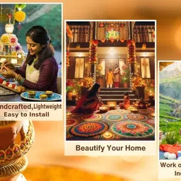 sohibe Shubh Labh Krishna Flute Main Door Decorative Home Decoration Decorative Showpiece - 20 cm image 5