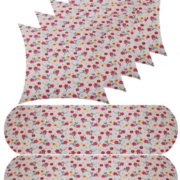 swikon star Microfibre Bolster Pack of 7 Floral 5 Cushion And 2 Bolster-picture-35