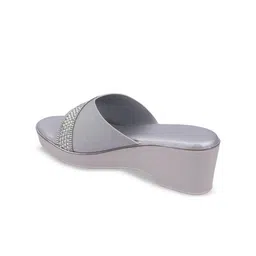 BAESD Women Embellished Beaded Open Toe Chunky Wedge Heels Sandals image 2