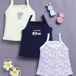 Redden Girls Pack Of 3 Printed Shoulder Strap Camisoles-picture-20