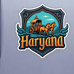 GIFTODAY Yellow & Grey Haryana Printed Fridge Magnets image 5