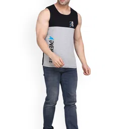 SLOWLORIS Pack of 2 Printed Innerwear Vest VSL26 CMB(CHS MUSTARD)(ADV BLACKGREY) image 4