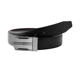 Roadster Men Black & Brown Textured Reversible Leather Belt-image-49