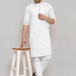 KRUDHA Men Thread Work Kurta image 3