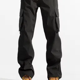StyleCast x Revolte Men Solid Mid-Rise Regular Fit Easy Wash Cargos-picture-25