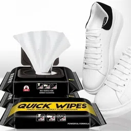 OPTOFOX Disposable Shoe Cleaning Wipes Can Be Used On Most Footwear ( 1 packs 80 pice) Shoe Sanitizer image 2