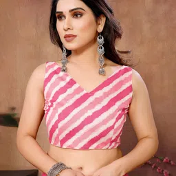 KALINI Pink Printed Poly Georgette Sarees image 2