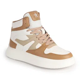 FAUSTO Men Colourblocked PU High-Top Sneakers-picture-17