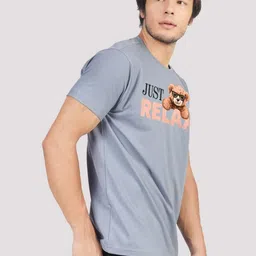 Greylongg Typography Printed Round Neck Cotton Regular Fit T-shirt image 3