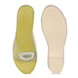 Shoestail Embellished Wedge Heels Pumps image 5