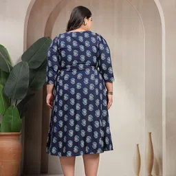 plusS Women Floral Print Puff Sleeve Maxi Dress image 2