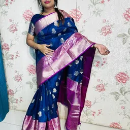 DIVASTRI Ethnic Motifs Woven Design Zari Art Silk Banarasi Saree image 3