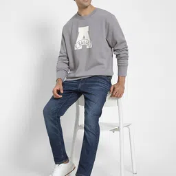 AMERICAN EAGLE OUTFITTERS Men Printed Round Neck Long Sleeves Pullover Sweatshirt image 3