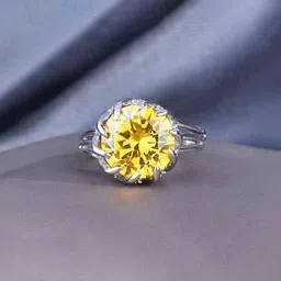 Designs & You Silver Plated Cubic Zirconia Studded Finger Ring-picture-14