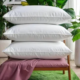 eirini LUXURY Polyester Fibre Solid Sleeping Pillow Pack of 2 image 2