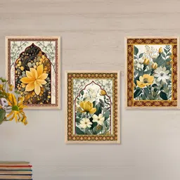 walllane Floral Wall Art With Frame Home Decor Wall Painting For Living Room Office Bedroom-picture-37