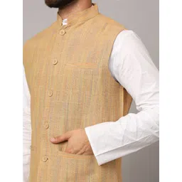 Latest Chikan Garments Woven Design Nehru Jackets image 2