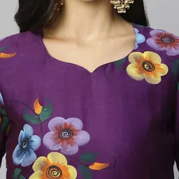 Moda Rapido Women Floral Printed Regular Kurta with Trousers & Dupatta image 3