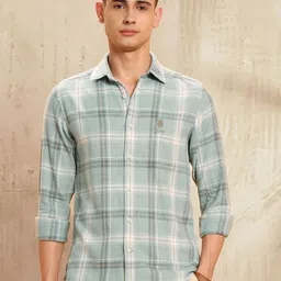 U.S. Polo Assn. Denim Co. Men Legend Of Horseshoe Slim Fit Checked Pure Cotton Shirt-picture-40