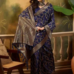 Suha Woven Design Zari Art Silk Handloom Banarasi Saree-picture-13