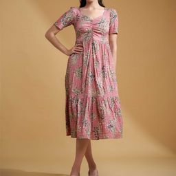R.Code by The Roadster Life Co. Floral Printed Fit & Flare Dress-picture-1