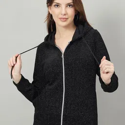 Duke Women Ribbed Self Design Hooded Sweatshirt-image-75