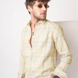 VASTRADO Men Classic Slim Fit Checked Casual Shirt-picture-19