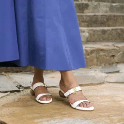 BIRDHOUSE Sanjh Women Open Toe Block Heels Sandals With Buckles image 4