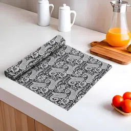 Kuber Industries Silver-Toned & Black Printed Water Resistant Shelf Liner Organisers-picture-31