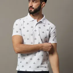HUSHBUCKS Men Printed Polo Collar T-shirt-picture-40