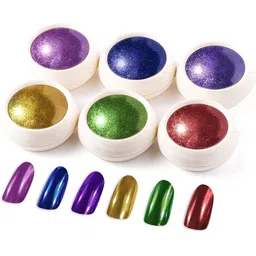 NAILWIND Set Of 6 Chrome Nail Powder Set-picture-29