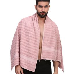Dollar Pink Striped Bamboo 600 GSM Bath Towel-picture-3