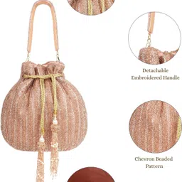 anekaant Women Pink Potli image 3