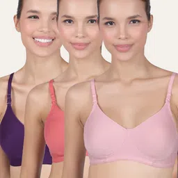 Pack of 3 Women T-Shirt Non Padded Bra-image-68