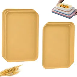 sugaalsu Wheat Straw Tray, Unbreakable Lightweight Dinner Tray Lunch and Cafeteria Tray Tray-picture-11