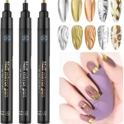 Chrome Nail Art Mirror Pen, Nail Art Pen Glitter Holographic Chrome-image-33