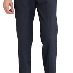 park avenue Men Regular Fit Blue Polyester Trousers-picture-10