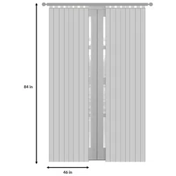 home sizzler Blue Abstract Polyester 7 Ft Semisheer Eyelet Door Curtains (Set of 2) image 3