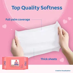 johnson's Baby Wet Wipes 2x72 Wipes | Alcohol & Soap Free | Prevents Rashes & Redness image 2