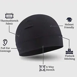 maa hosiery Solid Skull Cap image 3