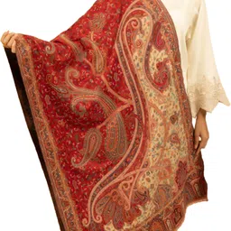 shal-é-pashm Embroidered Polyester Women Multicolor Stole-picture-10