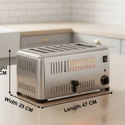 maptech 6 SLICE SS 240 W Pop Up Toaster image 4