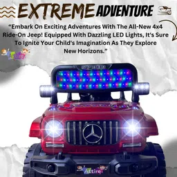 attire "Ultimate Adventure: Dual-Control Rechargeable Battery-operated Ride-on Jeep Battery Operated Ride On image 2