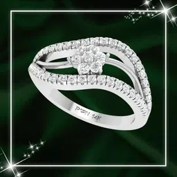 pmn Silver Cubic Zirconia Rhodium Plated Ring image 1