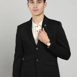 killer Men Solid Single Breasted Casual Blazer image 1