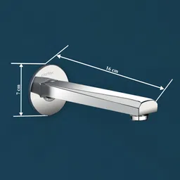 plantex Single Lever Bath Tub Spout with Wall Flange/High Flow Tap for Bathroom/Kitchen (APS-1205,Chrome) Spout Faucet image 3