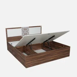 a globia creations Flora King Size Bed in Matte Finish with Hydraulic Storage image 3