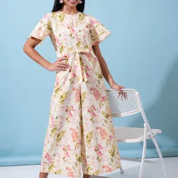 Floral Print Women Jumpsuit-image-47