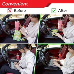 blu bird essentials Car Steering Wheel Food Tray|Laptop and Cup Holder Tray Cup Holder Tray Table image 4