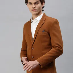 showoffff Men Solid Single Breasted Casual Blazer image 3